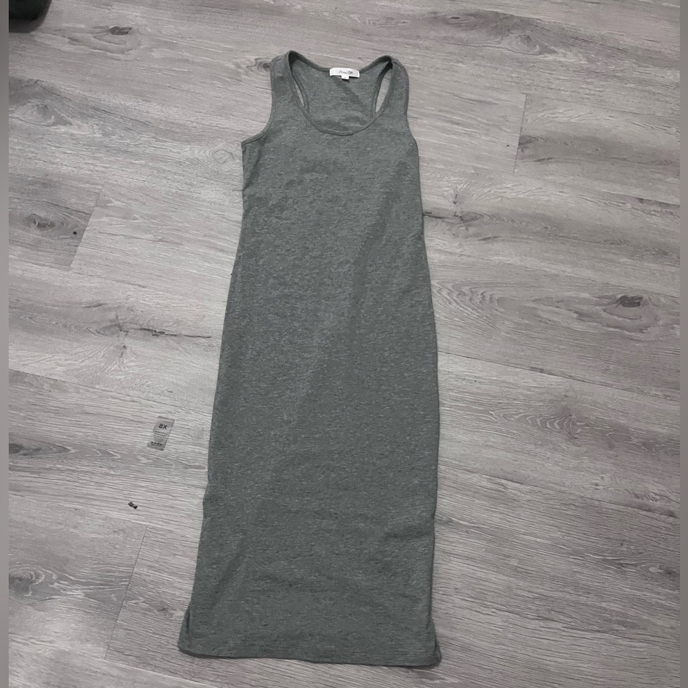 Gray Sleeveless Maxi Dress